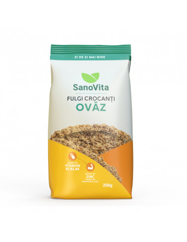 Crispy - Fulgi de ovaz 250g - Pret avantajos - SanoVita