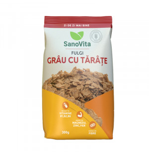 Fulgi de grau cu tarate 300g la pret avantajos - SanoVita