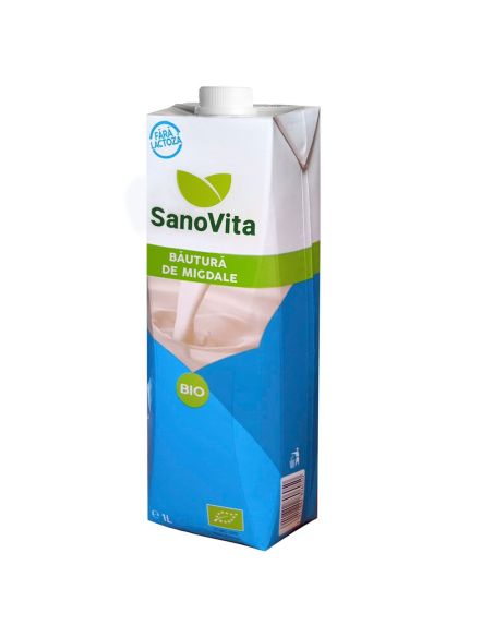 Lapte de migdale BIO, fara zahar, 1L la pret avantajos - SanoVita