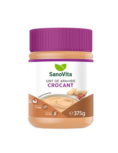 Unt de arahide - pasta de arahide crocanta 375g la pret de producator - Sano Vita