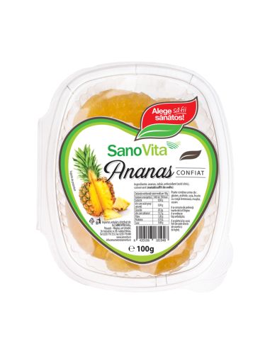 Ananas confiat 100g - Sano Vita