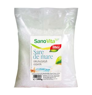Sare de mare grunjoasa iodata 1kg la pret de producator  - Sano Vita