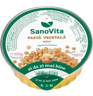 Pasta vegetală tartinabilă SanoVita: pastă vegetală din năut