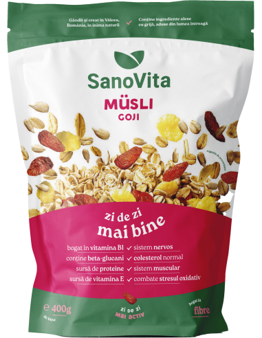 Musli cu goji in ambalaj resigilabil - SanoVita