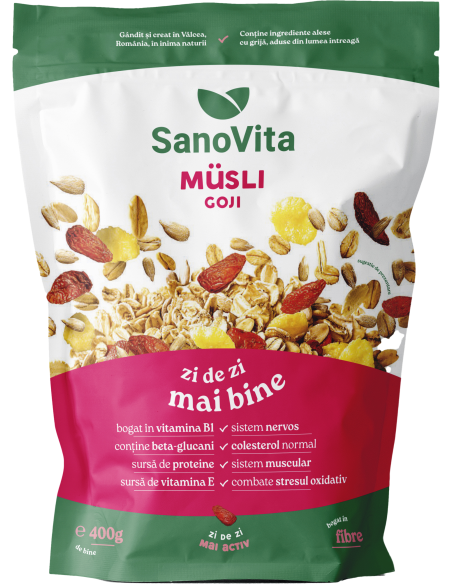 Musli cu goji in ambalaj resigilabil - SanoVita