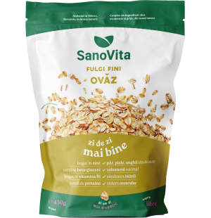 Fulgi de ovaz fini in ambalaj resigilabil - SanoVita