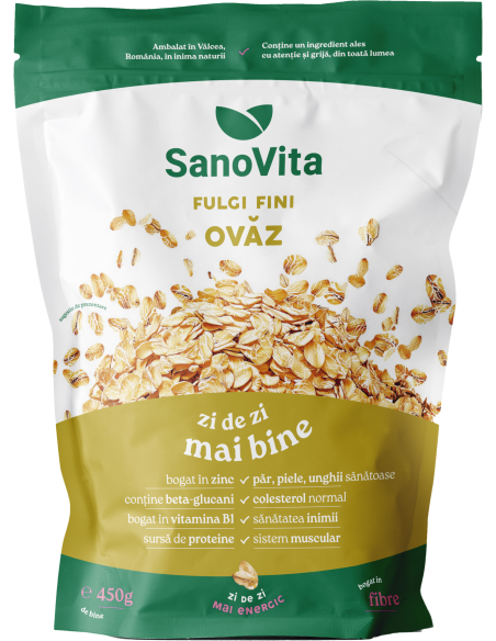Fulgi de ovaz fini in ambalaj resigilabil - SanoVita