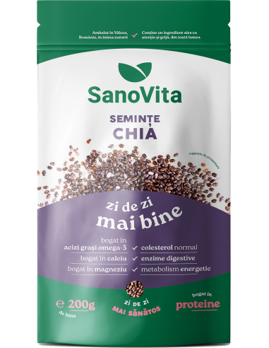 Seminte de chia in ambalaj resigilabil - SanoVita