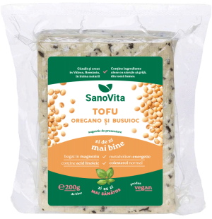 Tofu cu busuioc si oregano, sterilizat, 200g ∙ Pret avantajos - SanoVita