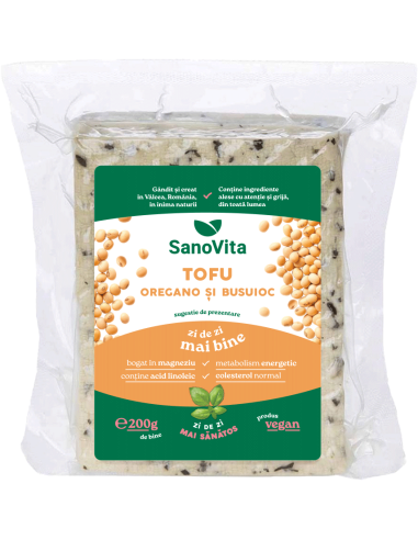 Tofu cu busuioc si oregano, sterilizat, 200g ∙ Pret avantajos - SanoVita