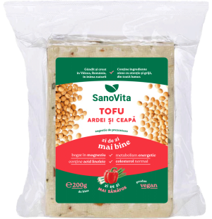 Tofu cu ardei si ceapa, sterilizat, 200g ∙ Pret avantajos - SanoVita