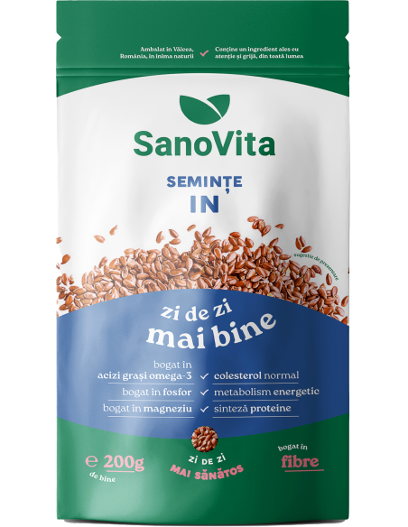 Semințe de in în ambalaj resigilabil - SanoVita