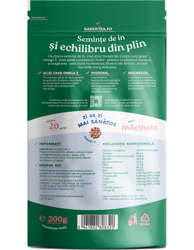 Semințe de in în ambalaj resigilabil - SanoVita