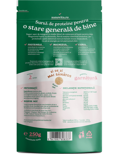 Quinoa în ambalaj resigilabil - SanoVita