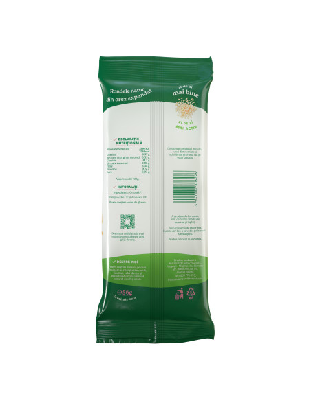 Rondele din orez expandat 56g - SanoVita