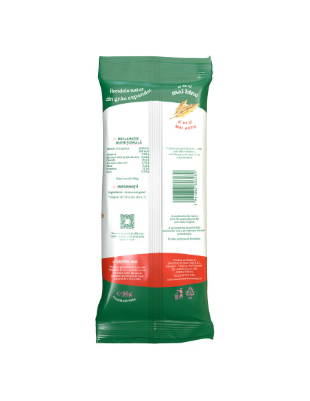 Rondele simple grâu 56g la pret avantajos - SanoVita
