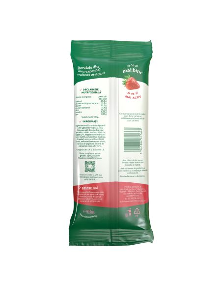 RONDELE DIN OREZ CU GLAZURĂ CĂPȘUNI 66G