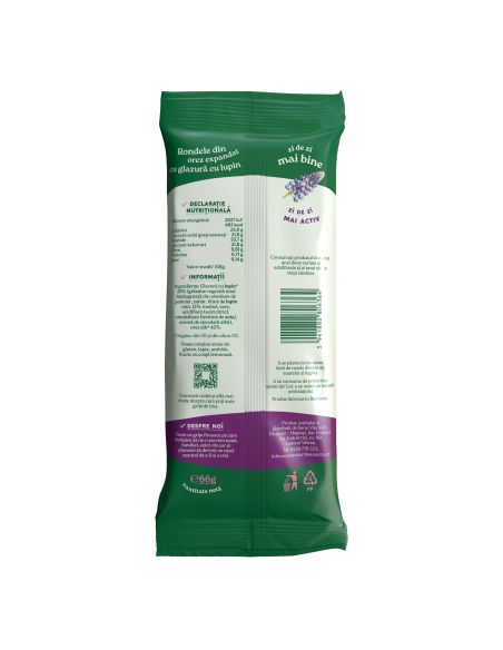 Rondele din orez cu glazura de lupin 66g