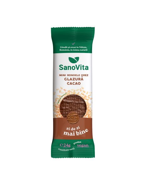 Mini-rondele din orez cu glazura de cacao 24g