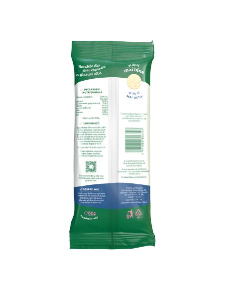 Rondele din grau cu glazura de iaurt 66g