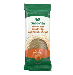 RONDELE DIN OREZ CU GLAZURĂ CARAMEL SĂRAT 66G