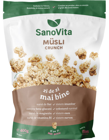 Musli crunch 400g în ambalaj resigilabil - SanoVita