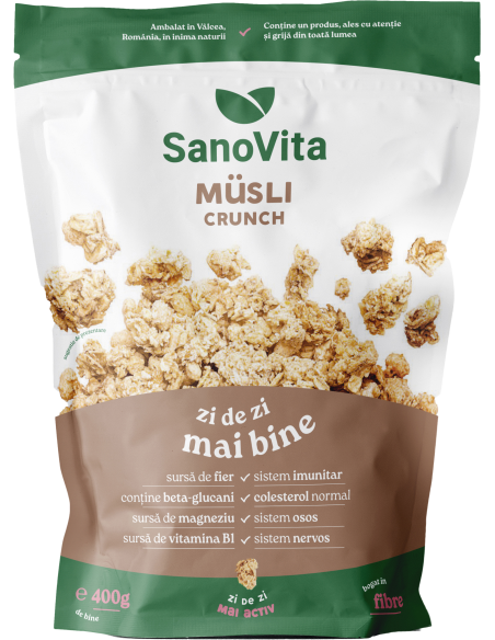Musli crunch 400g în ambalaj resigilabil - SanoVita