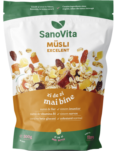 Musli Excelent 500g în ambalaj resigilabil - SanoVita