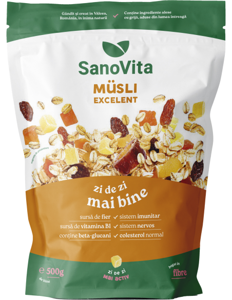 Musli Excelent 500g în ambalaj resigilabil - SanoVita