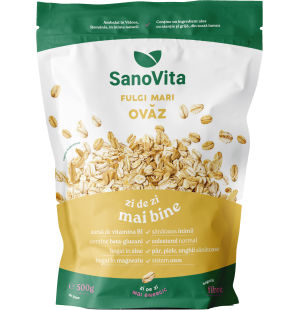 Fulgi de ovăz 500g în ambalaj resigilabil - SanoVita