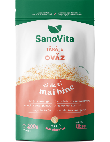 Tărâțe de ovăz 200g în ambalaj resigilabil - SanoVita
