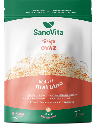 Tărâțe de ovăz 500g în ambalaj resigilabil - SanoVita