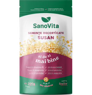 Semințe de susan decorticate 200g în ambalaj resigilabil - SanoVita
