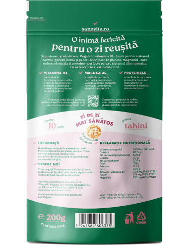 Semințe de susan decorticate 200g în ambalaj resigilabil - SanoVita