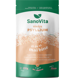 Tărâțe psyllium 150g în ambalaj resigilabil - SanoVita