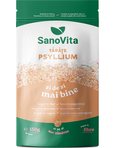 Tărâțe psyllium 150g în ambalaj resigilabil - SanoVita