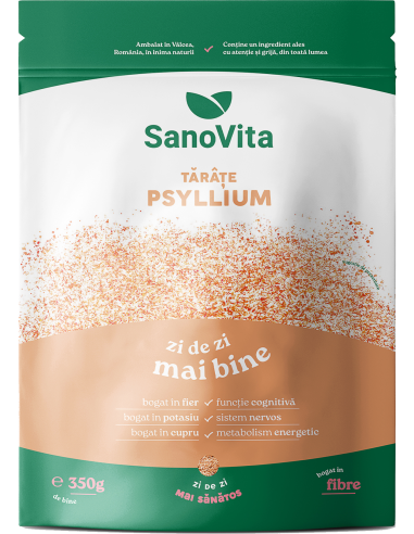 Tărâțe psyllium 350g în ambalaj resigilabil - SanoVita