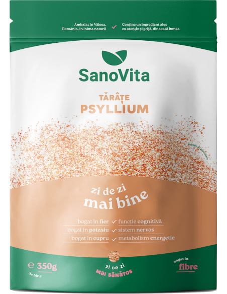 Tărâțe psyllium 350g în ambalaj resigilabil - SanoVita