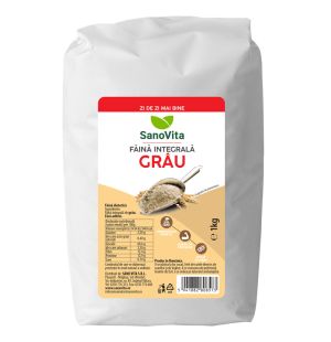 FĂINĂ INTEGRALĂ DE GRÂU 1KG - SanoVita