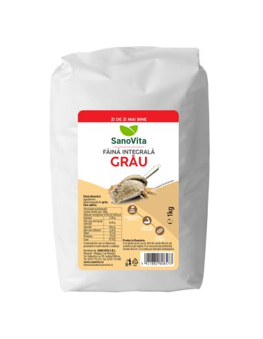 FĂINĂ INTEGRALĂ DE GRÂU 1KG - SanoVita