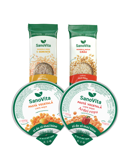 Pachet produse SanoVita la preț avantajos: rondele și pastă de linte