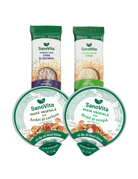 Pachet produse SanoVita la preț avantajos: rondele și pastă de bob