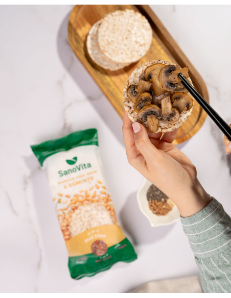 Rondele din orez brun cu 6 semințe 56g - SanoVita