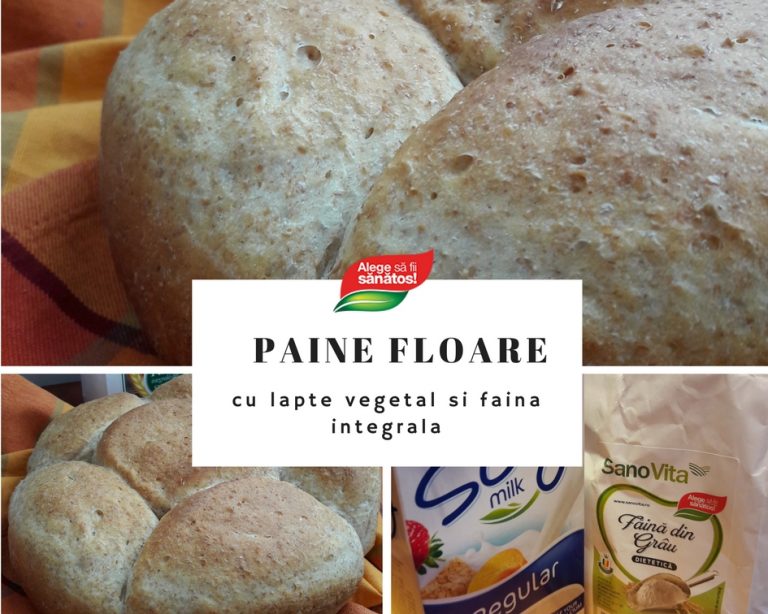 Paine de casa tip floare cu faina integrala