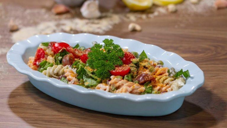 Sos Alfredo vegan, cu paste, fasole si mazare – reteta video